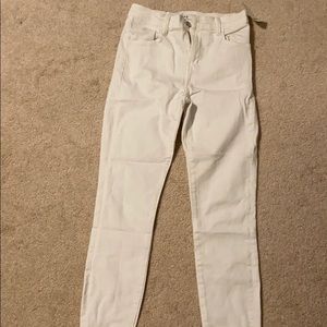 J Brand high waisted skinny white jeans
